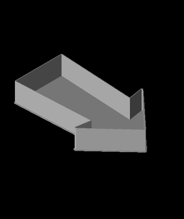 negro derecha flecha anidable caja v1 3d print model - Mito3D