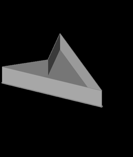 black rightwards arrowhead nestable box 3d print model - Mito3D