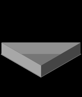 Preto triângulo nestable caixa 3d print model - Mito3D