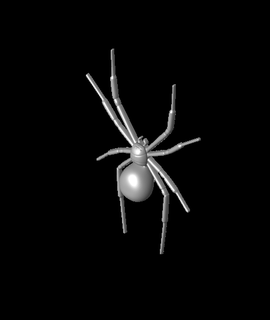 negro viuda araña 3d modelo agepbiz gracias 3d print model - Mito3D