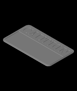 branco Cuidado placa mundo impressão 3d print model - Mito3D