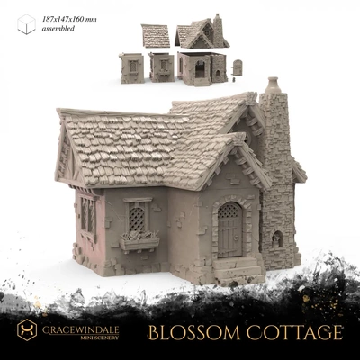 blossom cottage - 3d by gracewindale on thangs 3d print model - Mito3D