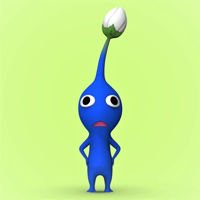 blue pikmin - 3d by chelscct chelseycreatesthings on thangs games fun nintendo video kids 3d print model - Mito3D