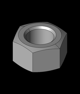 bn 10529 - iso 4032 din 934 hex nuts 3d model thangs 3d print model - Mito3D