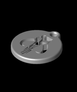 boba fett keychain - zipper pull 3d print model - Mito3D