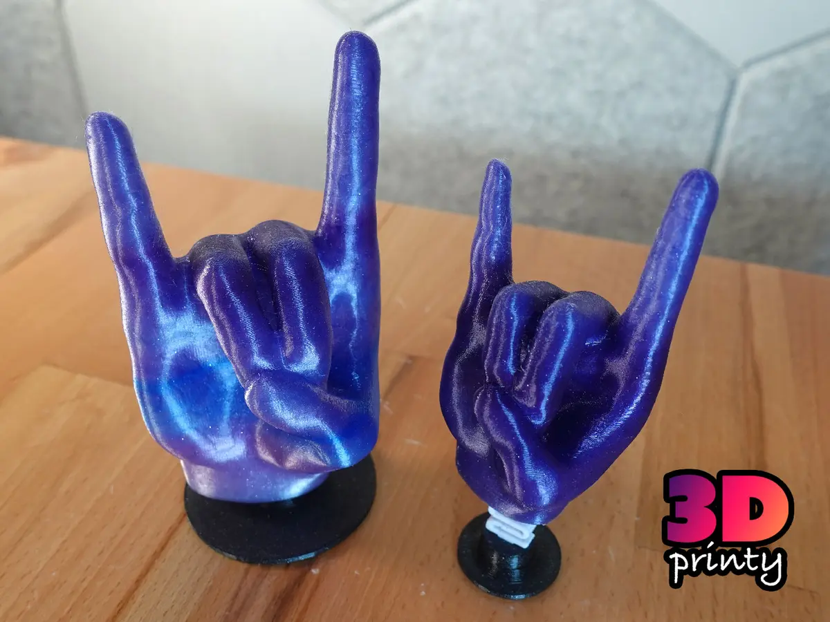 bobblehand - rock on smooth 3d by 3dprinty thangs 3D print model - Mito3D