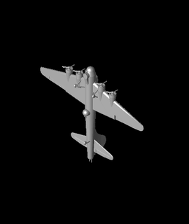 boeing b-17 flying fortress stl 3d print model - Mito3D
