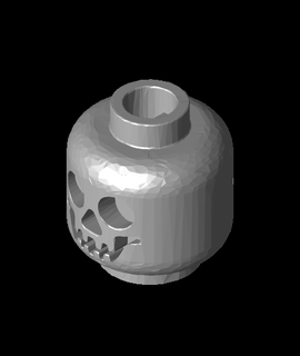 boney lego head skull 3d model thangs 3d print model - Mito3D