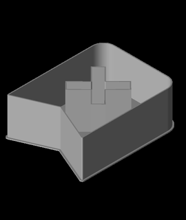 bookmark cross mark nestable box 3d print model - Mito3D
