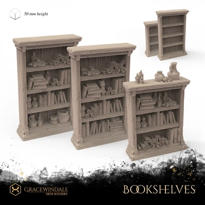 bookshelves - 3d by gracewindale on thangs 3d print model - Mito3D