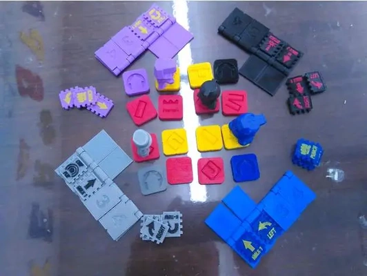 bot blitz big brute battery bit battle 3d printed stragegy game - by pprofessor on thangs board strategy 3d print model - Mito3D