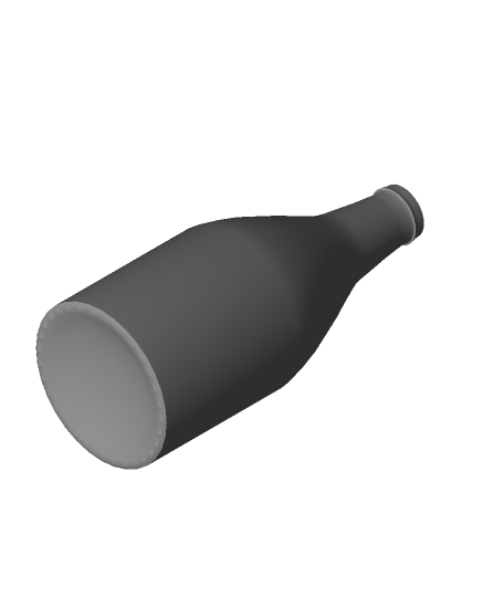 bottle glass 3d model fil sin thangs 3D print model - Mito3D