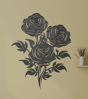 bouquet roses mur art ri0m0 3d print model - Mito3D