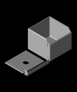 caja corredizo tapa agujero 3d print model - Mito3D