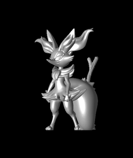 braixen - pokemon fan art Arts & Entertainment 3d print model - Mito3D