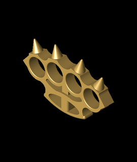 brass nuckle spikes jawser909 3d print model - Mito3D
