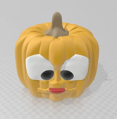 bratty pumpkin v1 v2 - 3d by dfd3d on thangs halloween brat funny hair head eye 3d print model - Mito3D