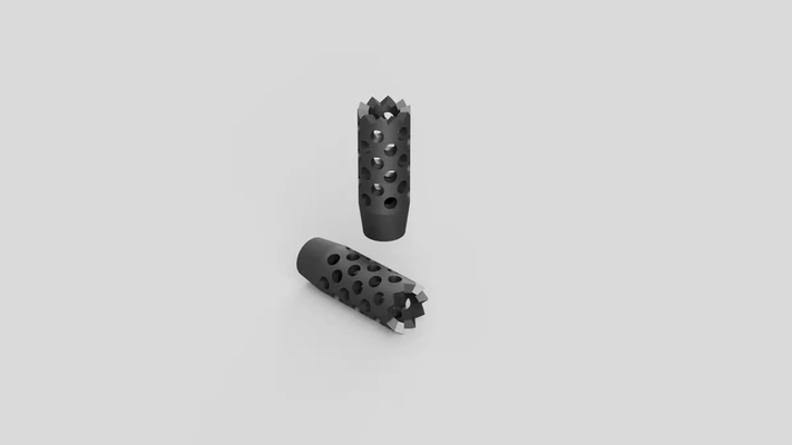 breacher style muzzle brake - 3d by airsoftprototech on thangs 3d print model - Mito3D