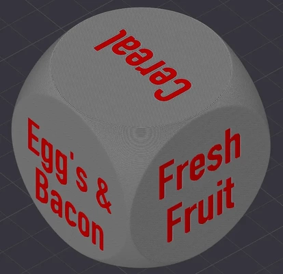 breakfast dice decide - 3d by thelightspd on thangs 3d print model - Mito3D