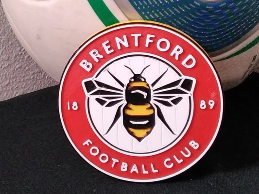 brentford fc coaster or plaque - 3d by daddywazzy thecreator on thangs 3d print model - Mito3D
