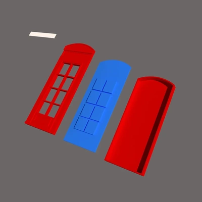 ingiliz telefon kabin ilham kapı 3d by kaynak görev teşekkürler 3d print model - Mito3D