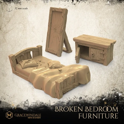 broken bedroom furniture - 3d by gracewindale on thangs 3d print model - Mito3D