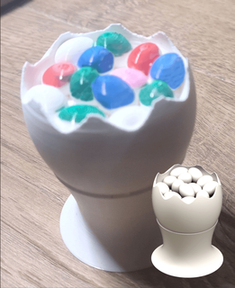 kırık Yumurta tam yumurtalar Paskalya dekorasyon gariplik 3d print model - Mito3D