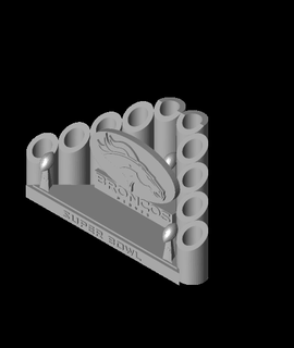 Broncos Süper çanak kalem Kulp destek 3d model teşekkürler 3d print model - Mito3D