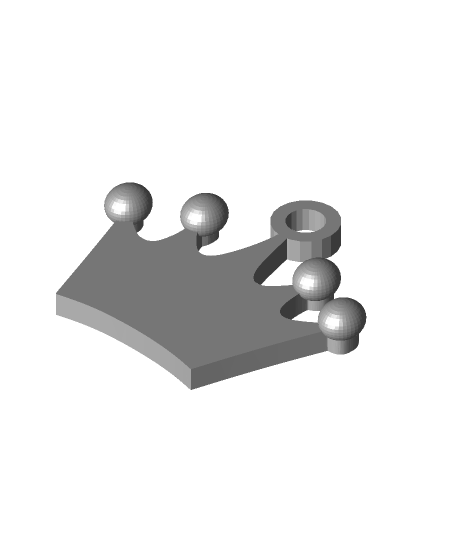 bubbly crown keychainstl 3d model montegal thangs 3D print model - Mito3D