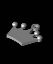 bubbly crown keychainstl 3d model montegal thangs 3d print model - Mito3D