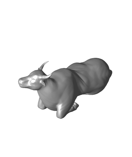 bull laying poses 3d model thecreatorx3d thangs 3D print model - Mito3D