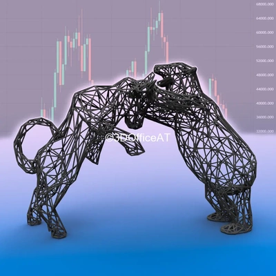 bull vs bear market sculpture - 3d by 3dofficeat on thangs 3d print model - Mito3D