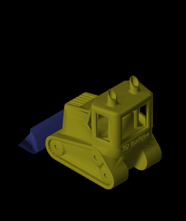 bulldozer 3d modello memedio 2113 grazie 3d print model - Mito3D