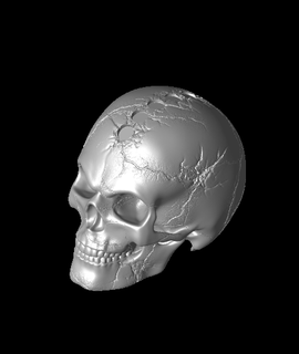 proiettile mohawk punk cranio arti divertimento 3d print model - Mito3D