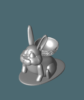 lapin Oeuf titulaire soutien printemps Phnat 3d print model - Mito3D