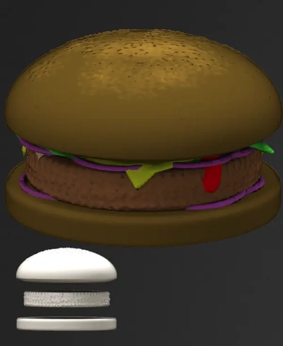 hambúrguer 3d by estranheza on 3d print model - Mito3D