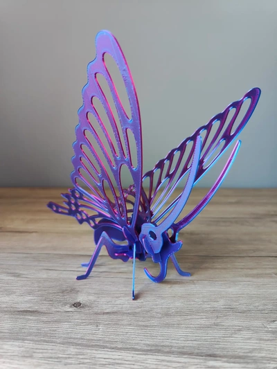 mariposa acumulado animal figura 3d by artesano on gracias rompecabezas insecto 3d print model - Mito3D