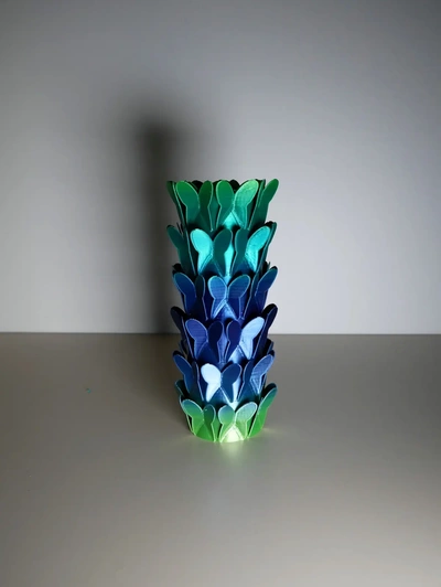 papillon vase 3d by printbunny art 3dprintbunny 3d print model - Mito3D