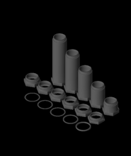 c mount extensión tubos espaciador anillos 3d modelo gracias 3d print model - Mito3D
