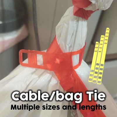 cable or bag tie in multiple sizes easy print - 3d by oddity on thangs 3d print model - Mito3D