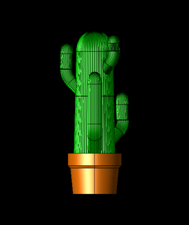 cactus caddie 3d modelo cm diseño gracias 3d print model - Mito3D