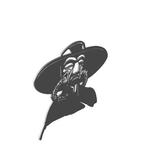 cad bane 2d -the book boba fettstl 3d model thangs 3D print model - Mito3D