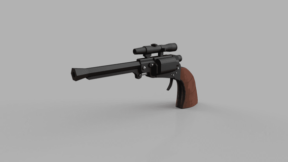 cad bane hex barrel blaster - starbug props 3d print model - Mito3D
