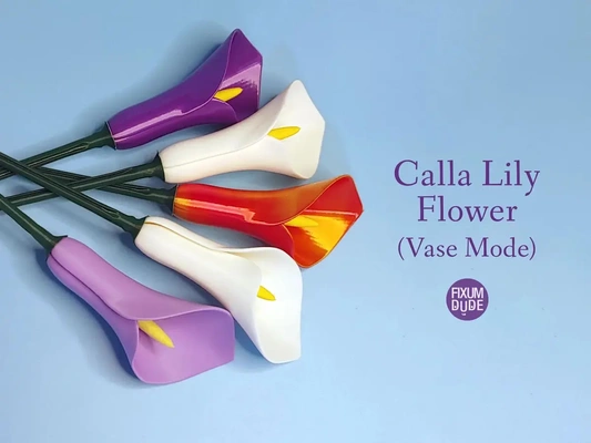 calla lirio flor florero 3d by arreglar on gracias 3d print model - Mito3D
