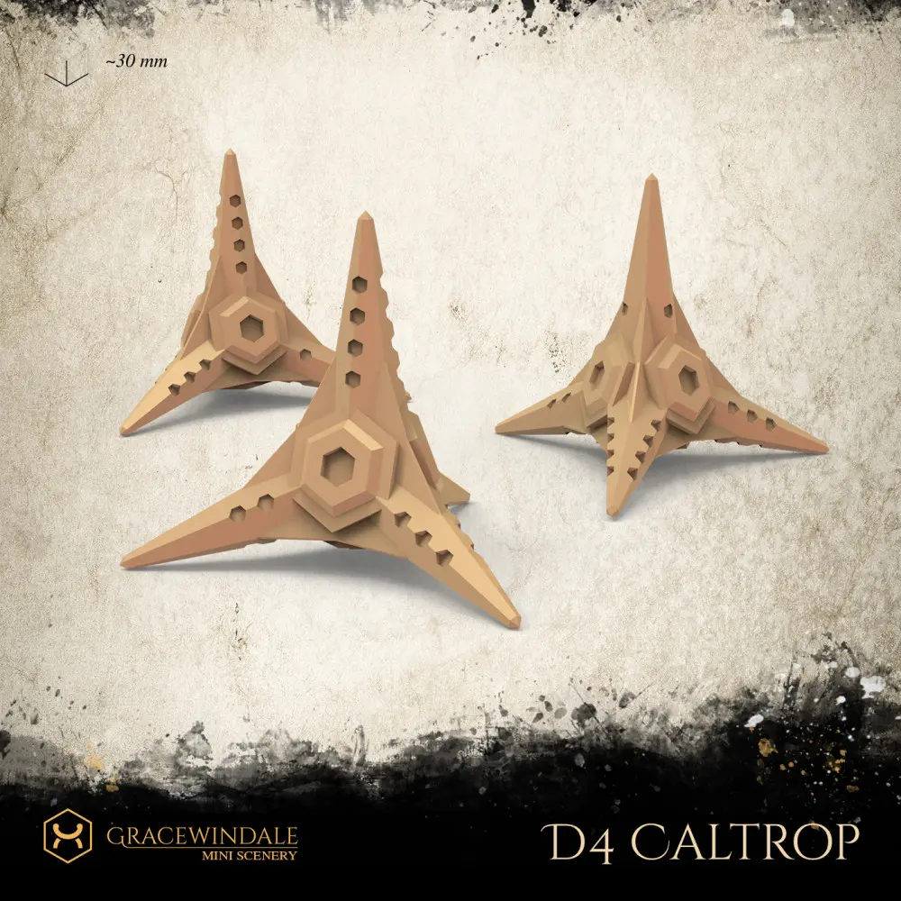 caltrop d4 die - 3d by gracewindale on thangs 3D print model - Mito3D