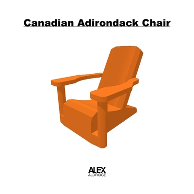 canadese adirondack sedia 3d by s0urceduty on grazie 3d print model - Mito3D