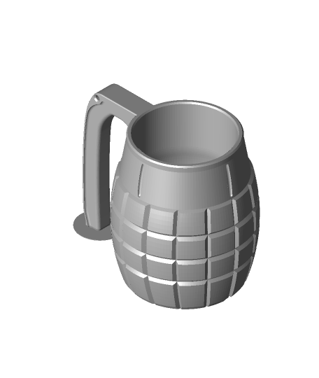 grenade poignée ouverte v4stl 3D print model - Mito3D