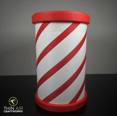 candy cane vase cookie jar christmas decor - support free 3d by thinair3d on thangs 3d print model - Mito3D