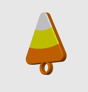 candy corn keychain - print place grizzledgnome 3d print model - Mito3D
