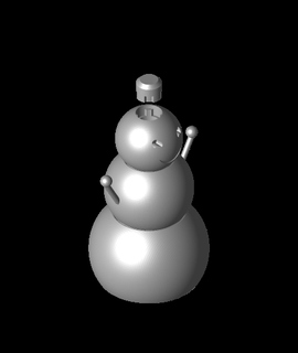 Şeker dağıtıcı gezegen kardan adam 3d print model - Mito3D